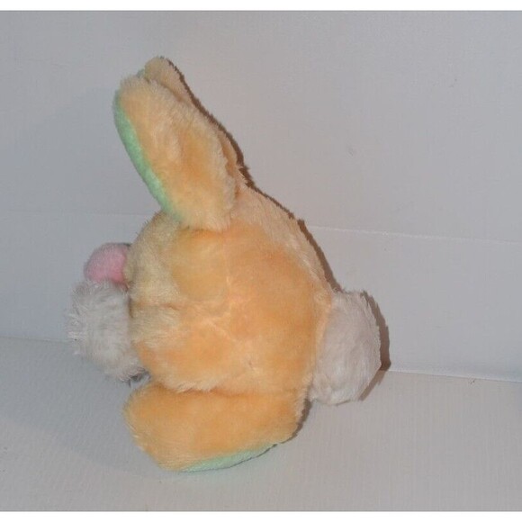 Vtg MTY Intl Round Baby Bunny rabbit w/ carrot pastel yellow green - Picture 7 of 11